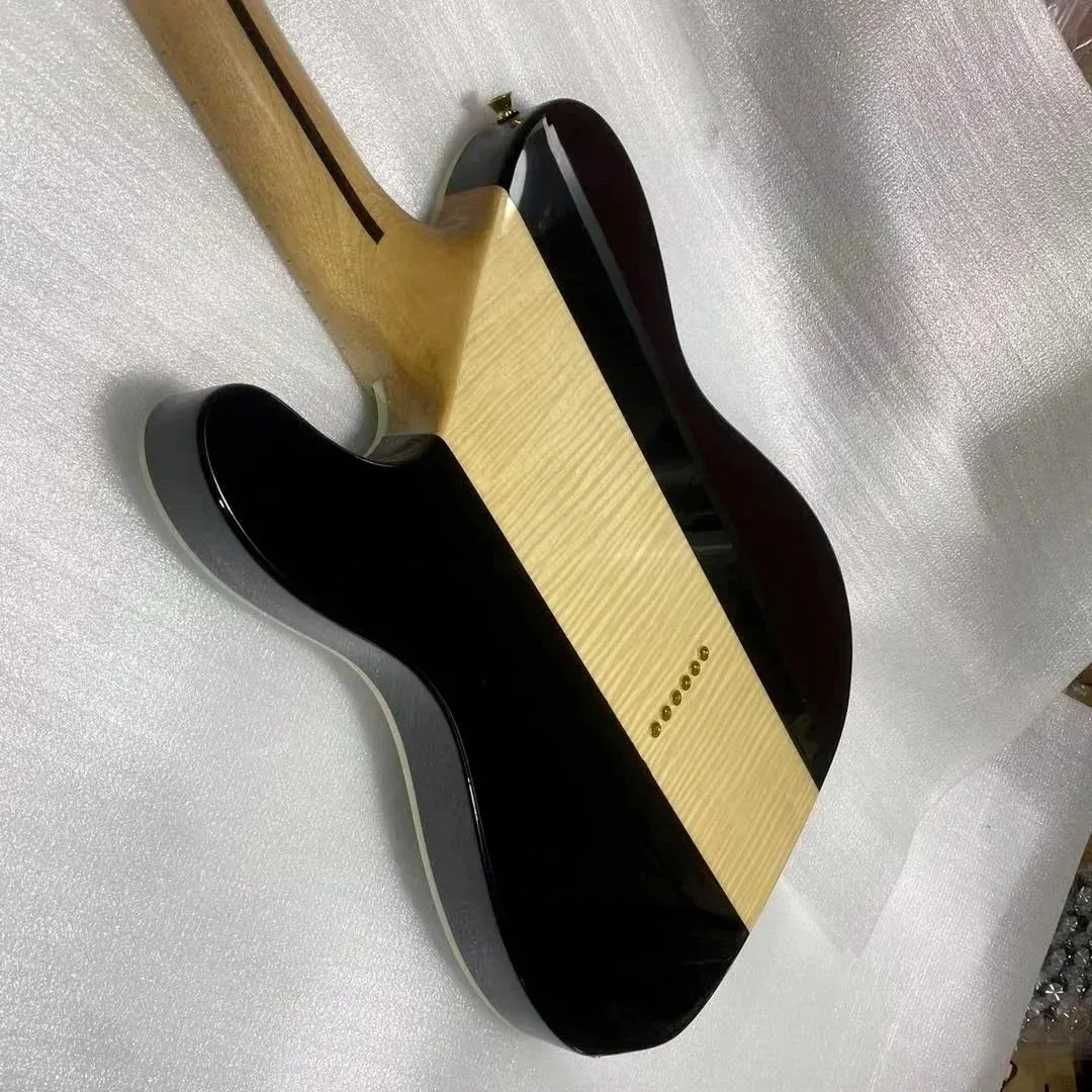 Handmade Green Dog Electric Guitar, Maple Top, Golden Hardware, S Pickup, Black Burst