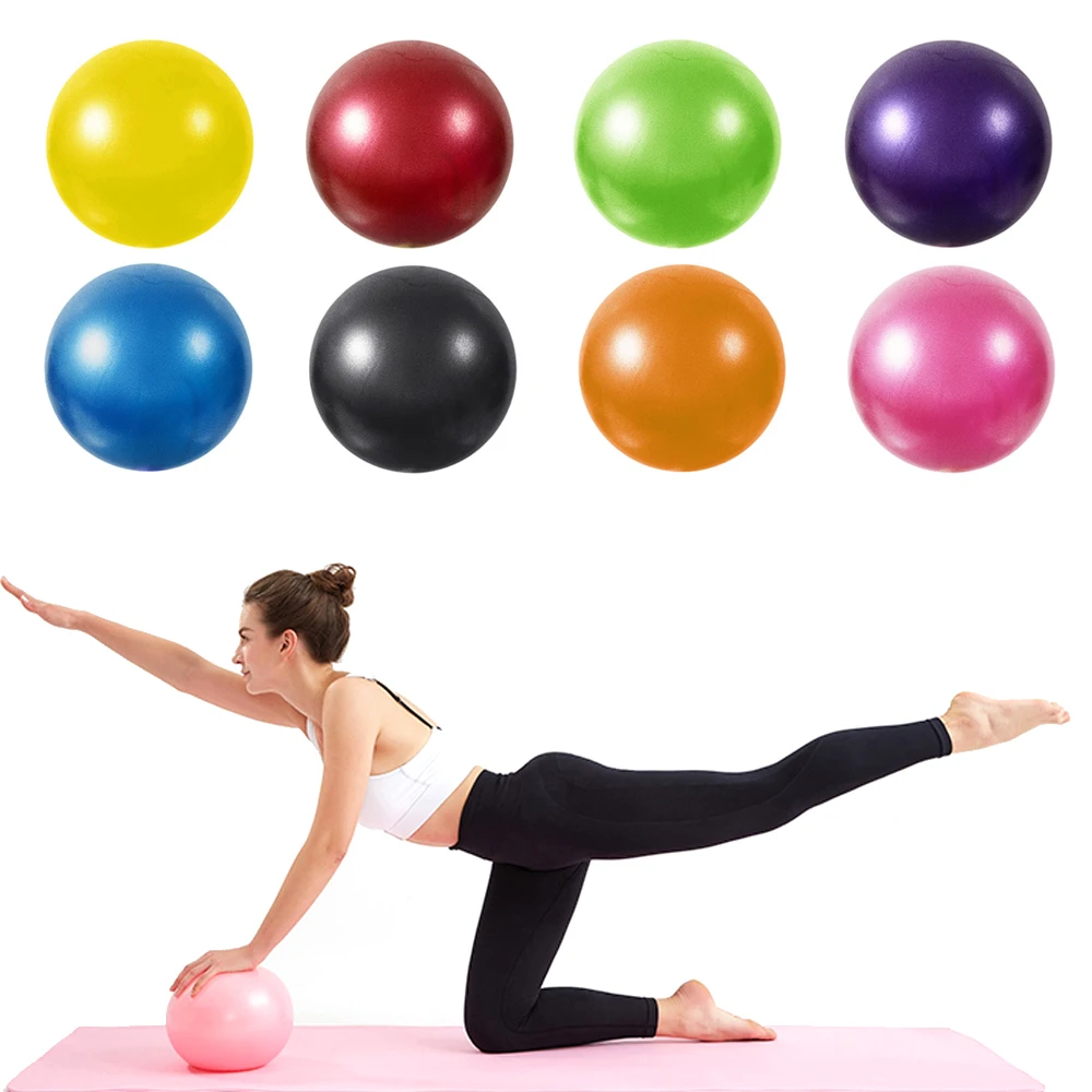 25cm Yoga Ball PVC Matte Thickened Pilates Balance Ball Exercise Gymnastic Training Aid Exercise Gym Home Fitness Core Ball 2022