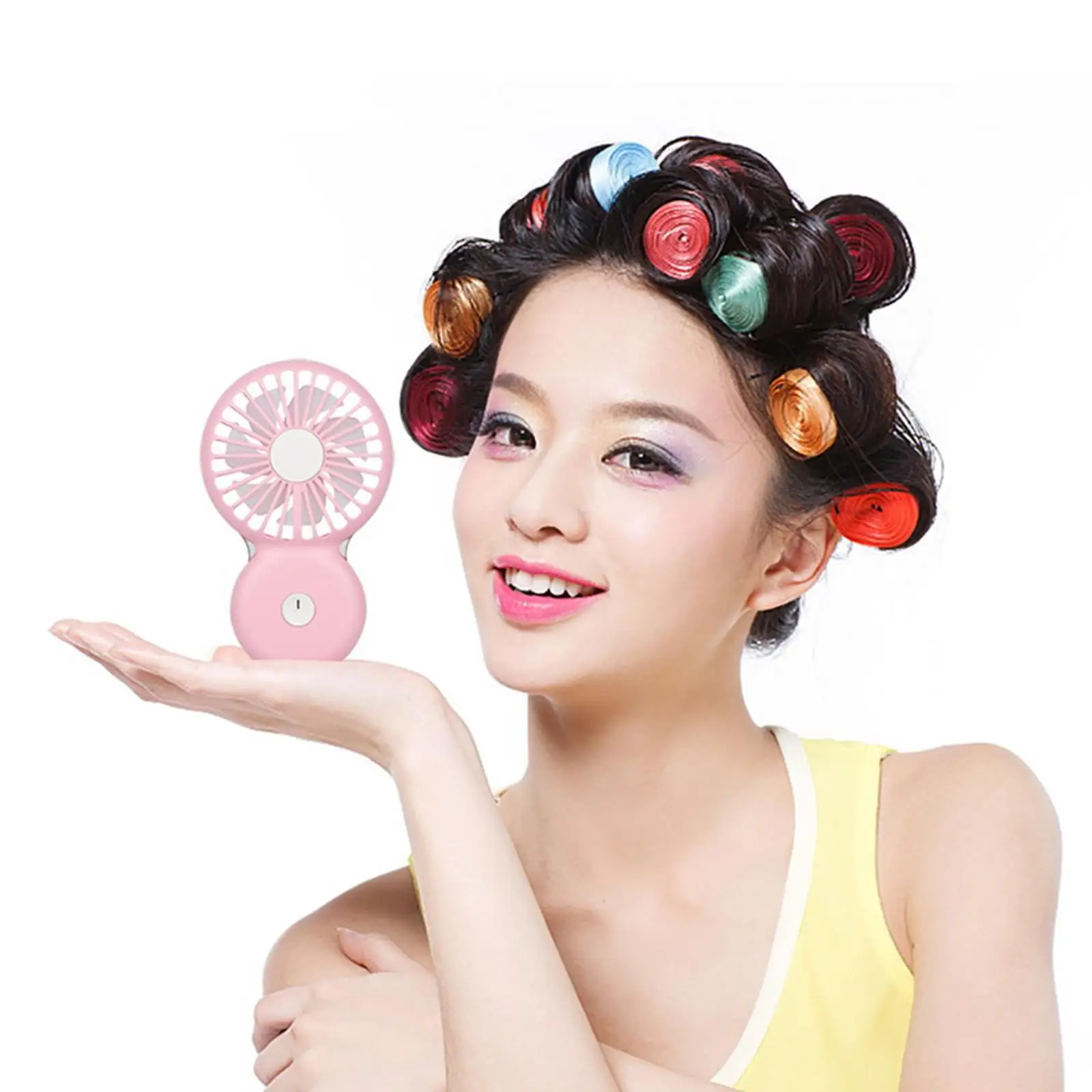 Mini USB Rechargeable Hand Fan Portable Cooling Fan Battery Powered Quiet Small Electric Blower for Travel Desk Personal Use