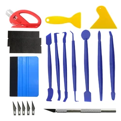 19Pcs/10Pcs Car Wrapping Vinyl Tool Kit Window Film Tint Tools Car Wrap Sticks Edge Trimming Squeegee Tinting Felt Edge Squeegee