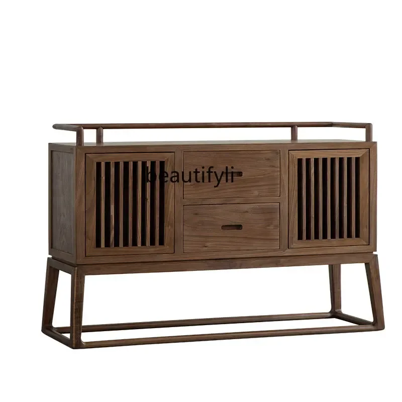 

S Entrance Cabinet Solid Wood Incense Burner Table Zen New Chinese Style Walnut Desk Home Buddha Niche Altar furniture