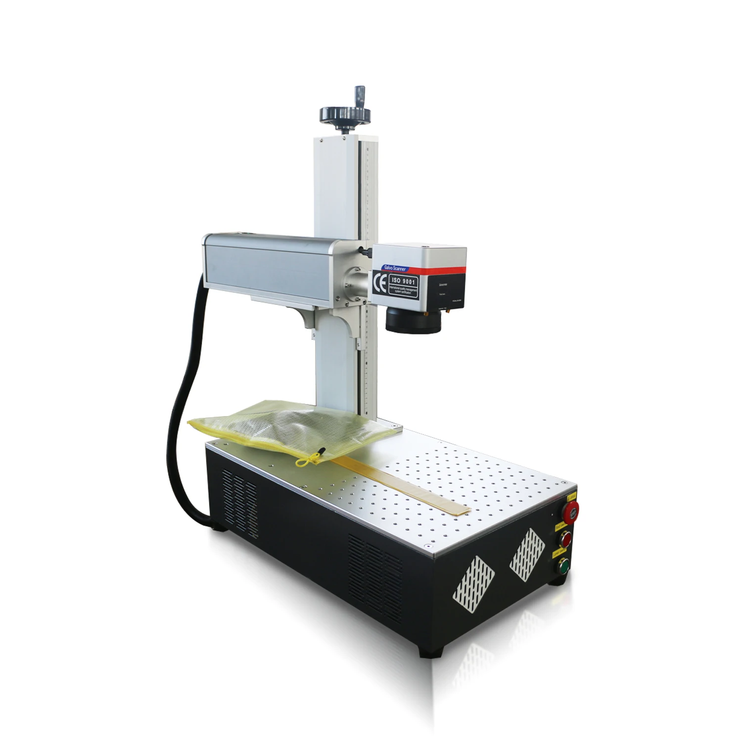 For Desktop 30w Raycus Laser Engraving Machine 800mm Column EZCAD SG7110 Galvo Head For Metal Engraving Cutting 300*300mm Lens