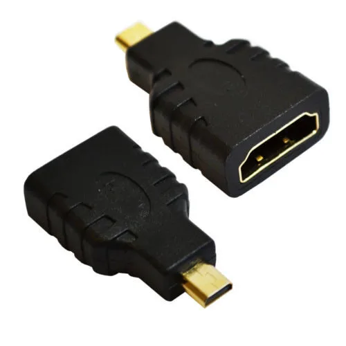 Универсальный Переходник Micro HDMI-совместимый с HDMI-кабелем адаптер Подключение к телевизору LCD HD TV позолоченное соединение черный