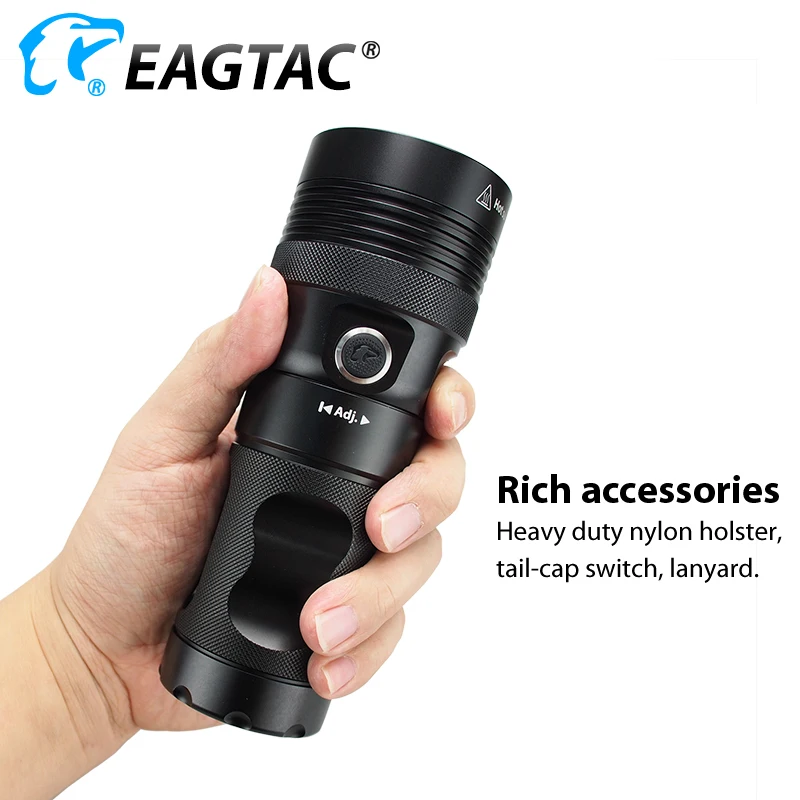 EAGTAC MX25L4 مصباح LED فائق السطوع مصباح يدوي كري XHP50 3640 لومن مجاني 4 قطعة 18650 بطارية 518 متر لمسافات طويلة للصيد