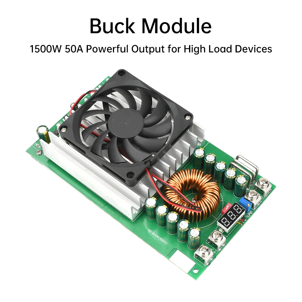 Modulo di alimentazione step down convertitore buck regolabile DC-DC da 15-90 V a 2,5-72 V con display digitale rosso 1500 W 50 A