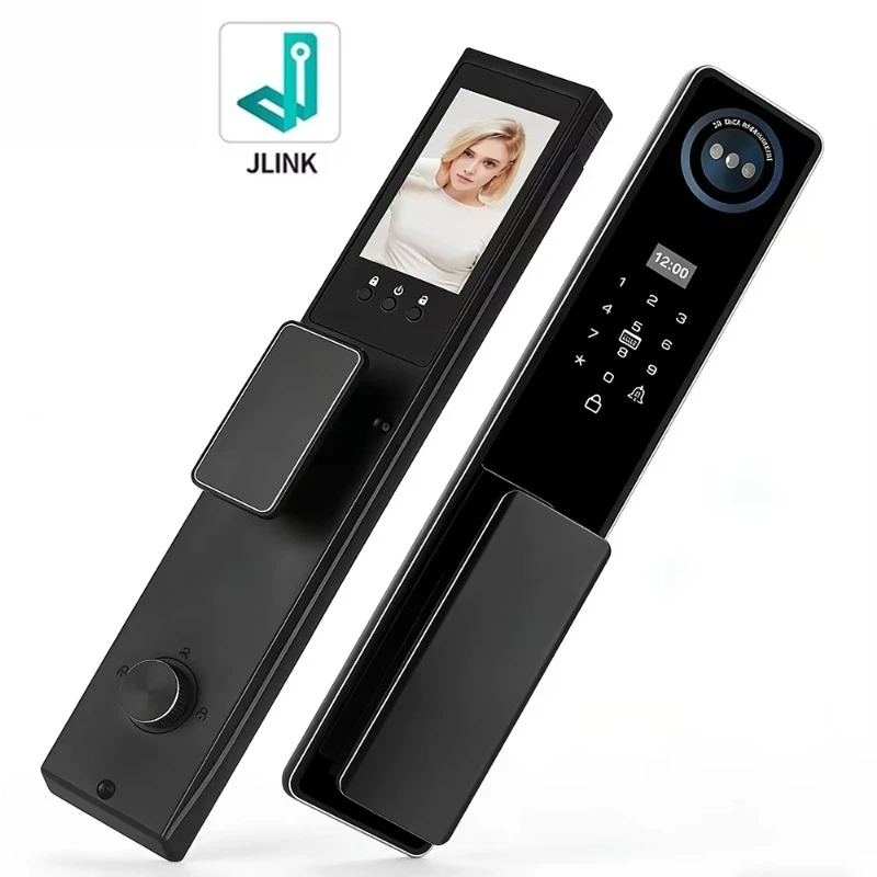3D Face Palm Vein Recognition Biometric Fingerprint Digital Cat-Eye Safe Tuya Wifi Cloud Wood Door Easy Installation Door Lock