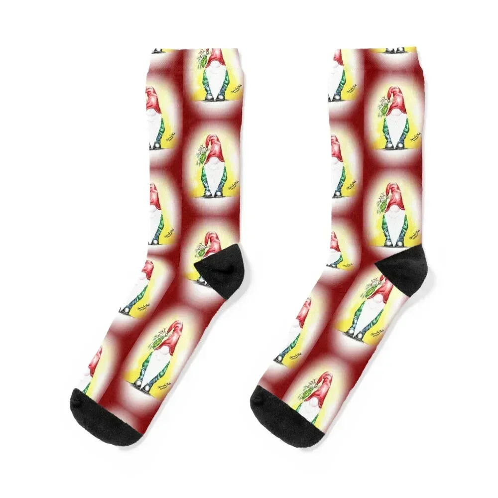 Ted the Christmas gnome Socks football professional running cotton soccer anti-slip Socks Ladies Men's