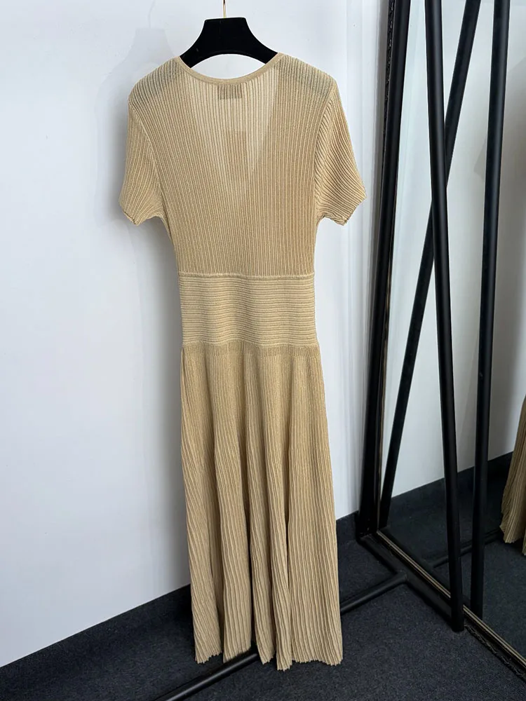 Designer Autumn Knitwear Long Dress Women’s