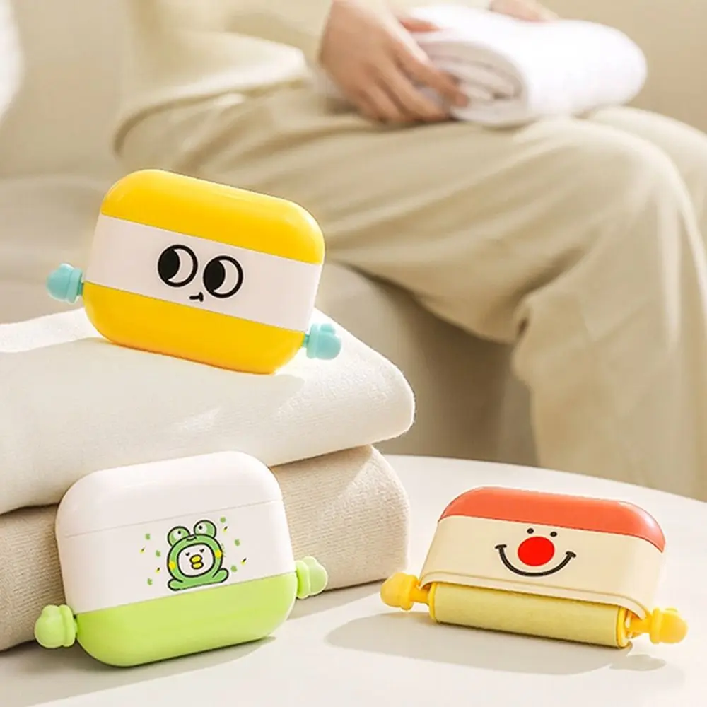 

2Pcs Multifunctional Plastic Washable Lint Remover Mini Cute Pet Hair Remover Dustproof Reusable Sticky Roller Cats