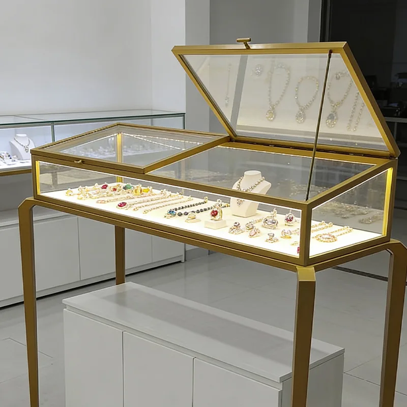Product Display Container Mall Nakajima Gold Jewelry Sample Showcase