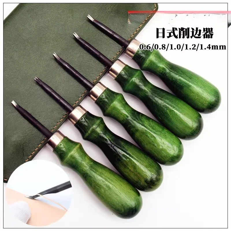 

Hand edging knife Leather edging device American leather chamfer Japanese belt bag trimmer green