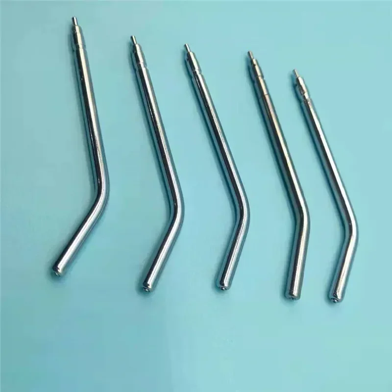 10Pcs Dentist Three Way Gun Oral Materials Accessories Tools Dental Stainless Steel Nozzle Air Water Triple Syringe Nozzles Tips