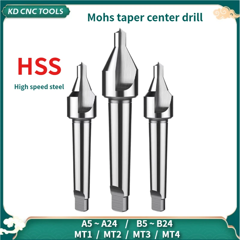 

Центральное сверло с конической ручкой из быстрорежущей стали Сверло с коническим хвостовиком типа А без защитного конуса Тип B с защитным конусом Фиксированное центральное сверло