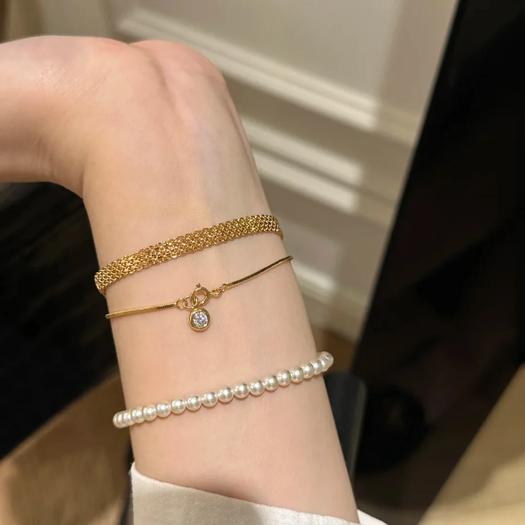 Yupsk الفولاذ المقاوم للصدأ حزام ساعة اليد أساور خمر المنسوجة حزام سوار للنساء يوميا تنوعا مجوهرات هدية