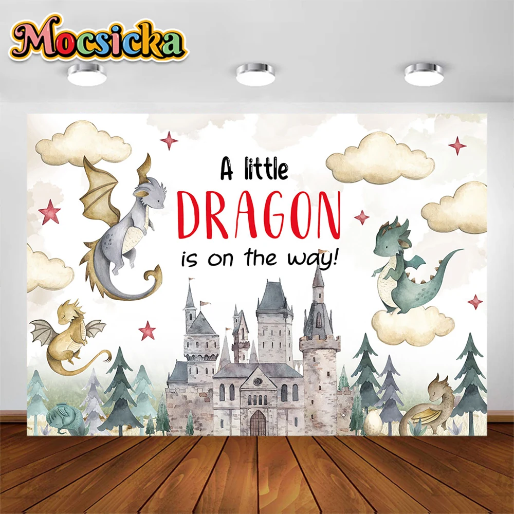 

A Little Dragon Birthday Background Cloth Children's Activity Birthday Supplies Decoration Photography Cartoon Background Cloth