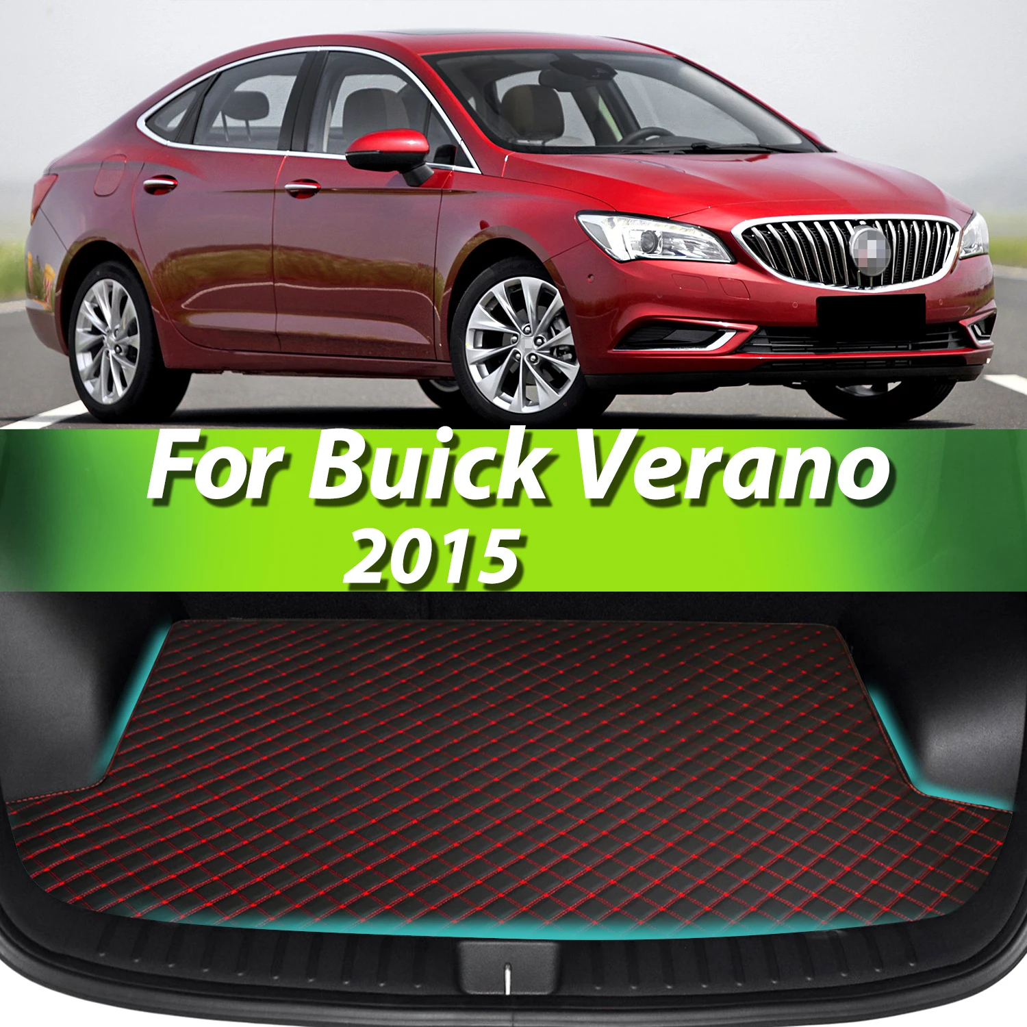 

For Buick Verano 2015 Artificial Leather Car Trunk Mat Rear Trunk Cargo Protective Mat Car Interior Accessories