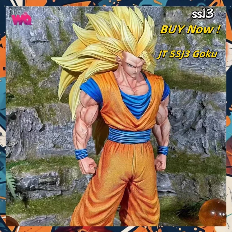 

In Stock JT Dragon Ball Anime Figure Son Goku Figurine Ssj3 Goku Figurine Super Saiyan 3 Goku Figures PVC Statue Model Gift Toys