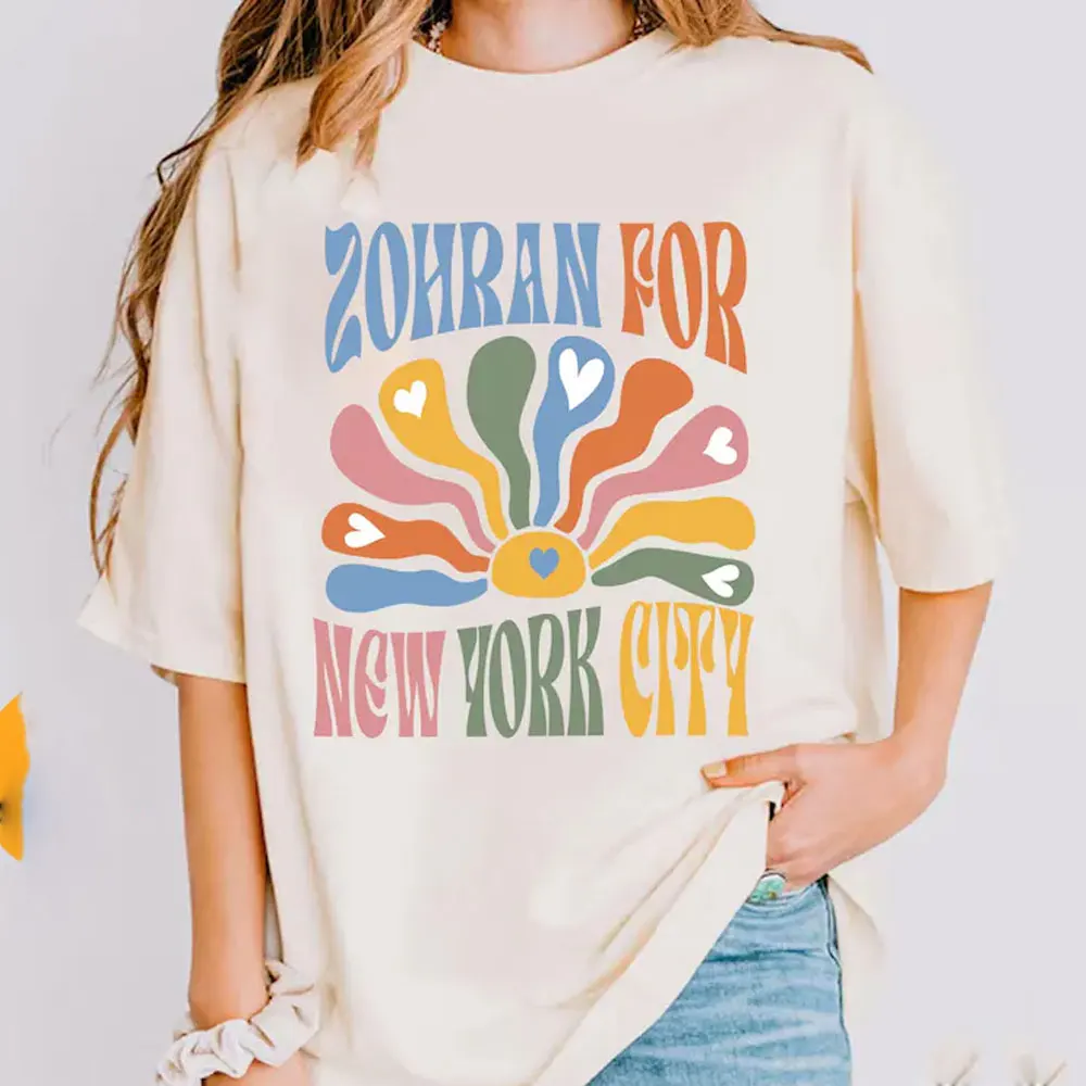 

2025 NYC Mayoral Race: Zohran Mamdani Aims To Be City's First Muslim Mayo Y2k Top Graphic T Shirts Shirts for Women Vintage Men