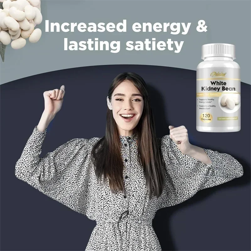 Cápsulas de feijão branco - gerenciamento de peso, pergunta de carboidratos, apoia a saúde digestiva, melhora os níveis de energia