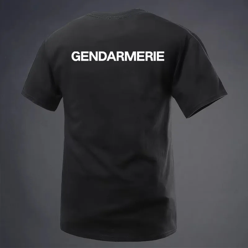 French Police Gendarmerie Graphic T-Shirt Cotton Men Women Streetwear Tee
