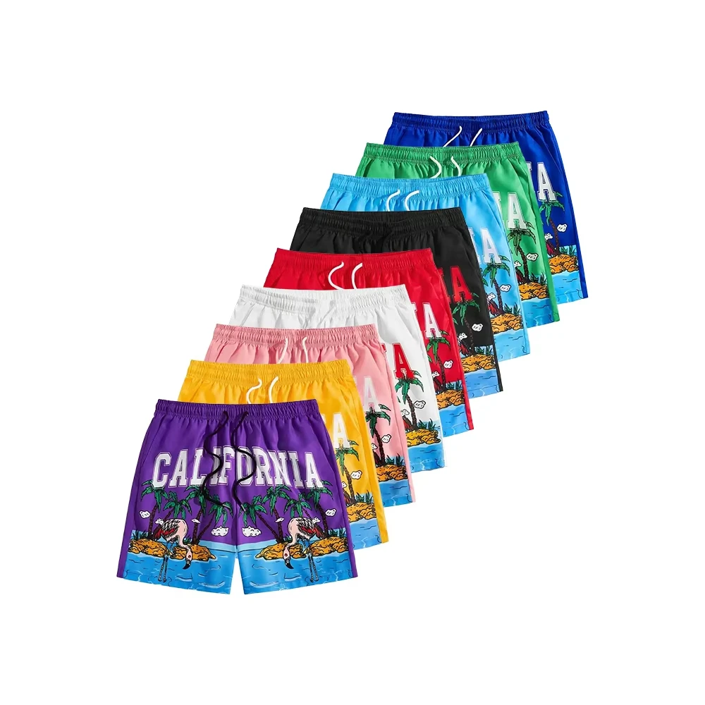

Summer Hot-selling California Pattern Shorts Quick-drying Sports Beach Vacation Shorts Fashion Quick-drying Leisure Shorts Moto