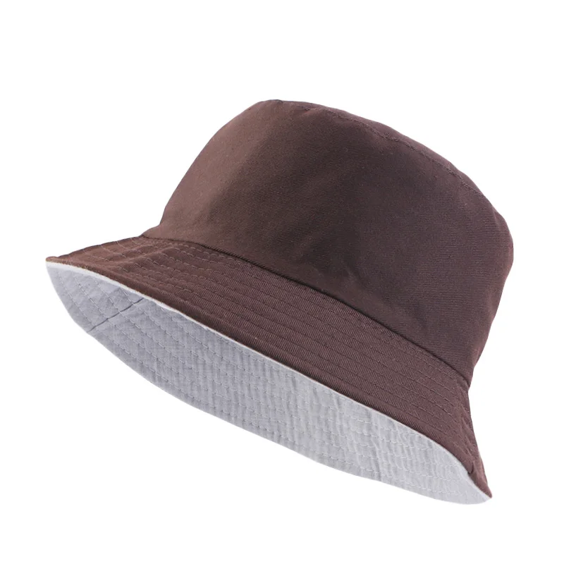 New Solid Foldable Bucket Hats Reversible Hat Men Korean Casual Street Panama Hat Sunhat Outdoor Beach Bob Hiphop Fisherman Hat