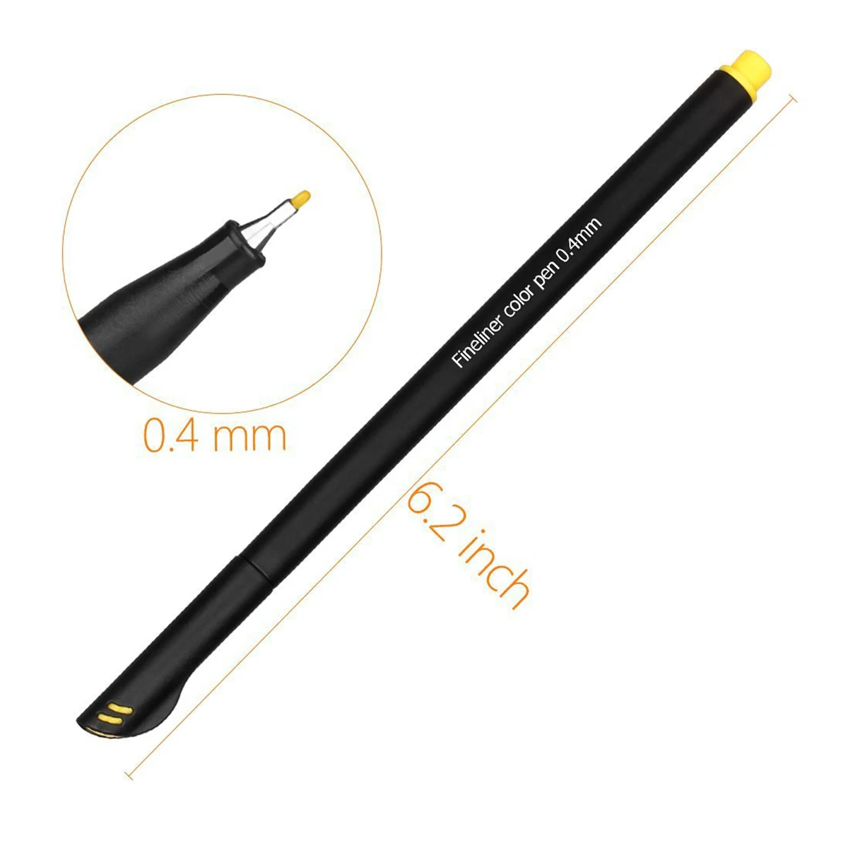 

24pcs 24 Colors 0.4Mm Pens Water-Based Ink Lightweight Plastic Body Line Drawing Pen For Artists Students Kids