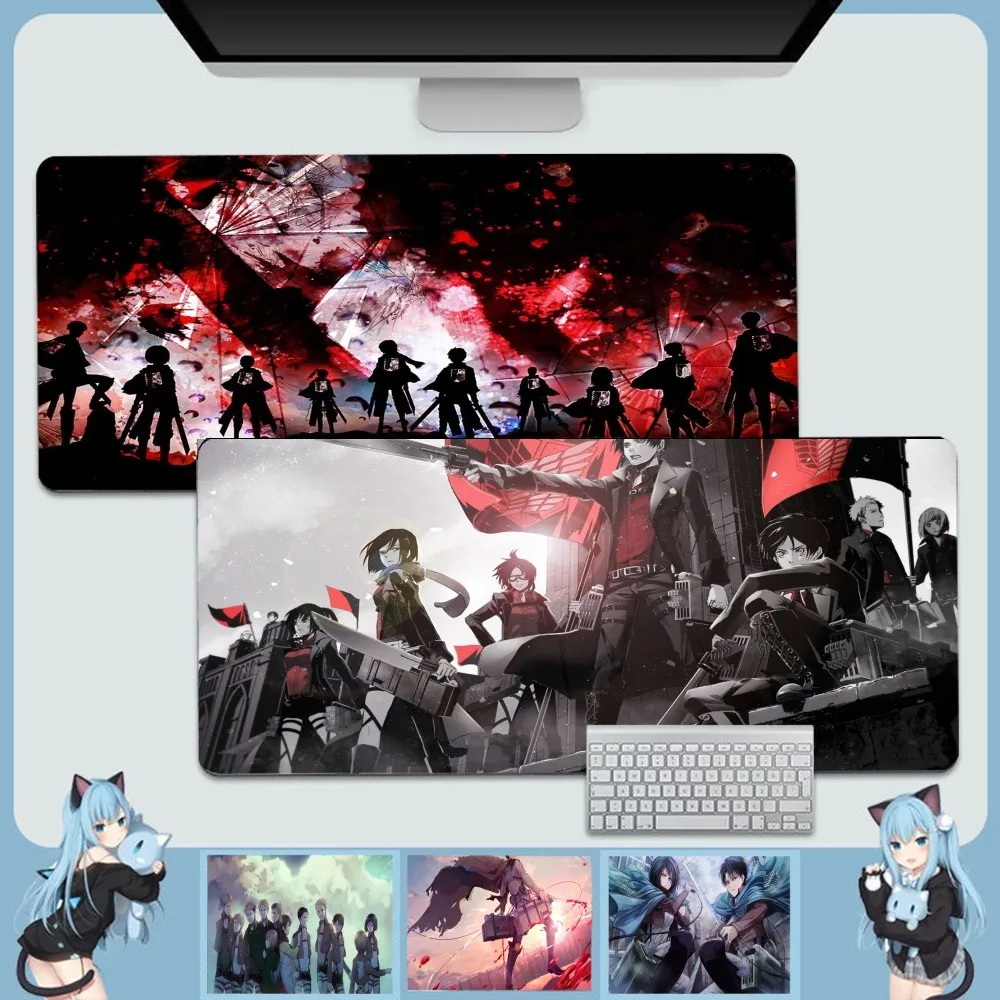 

Anime Attack On Titan Custom Skin Unique Desktop Pad Game Mousepad Size For Game Keyboard Pad For Gamer