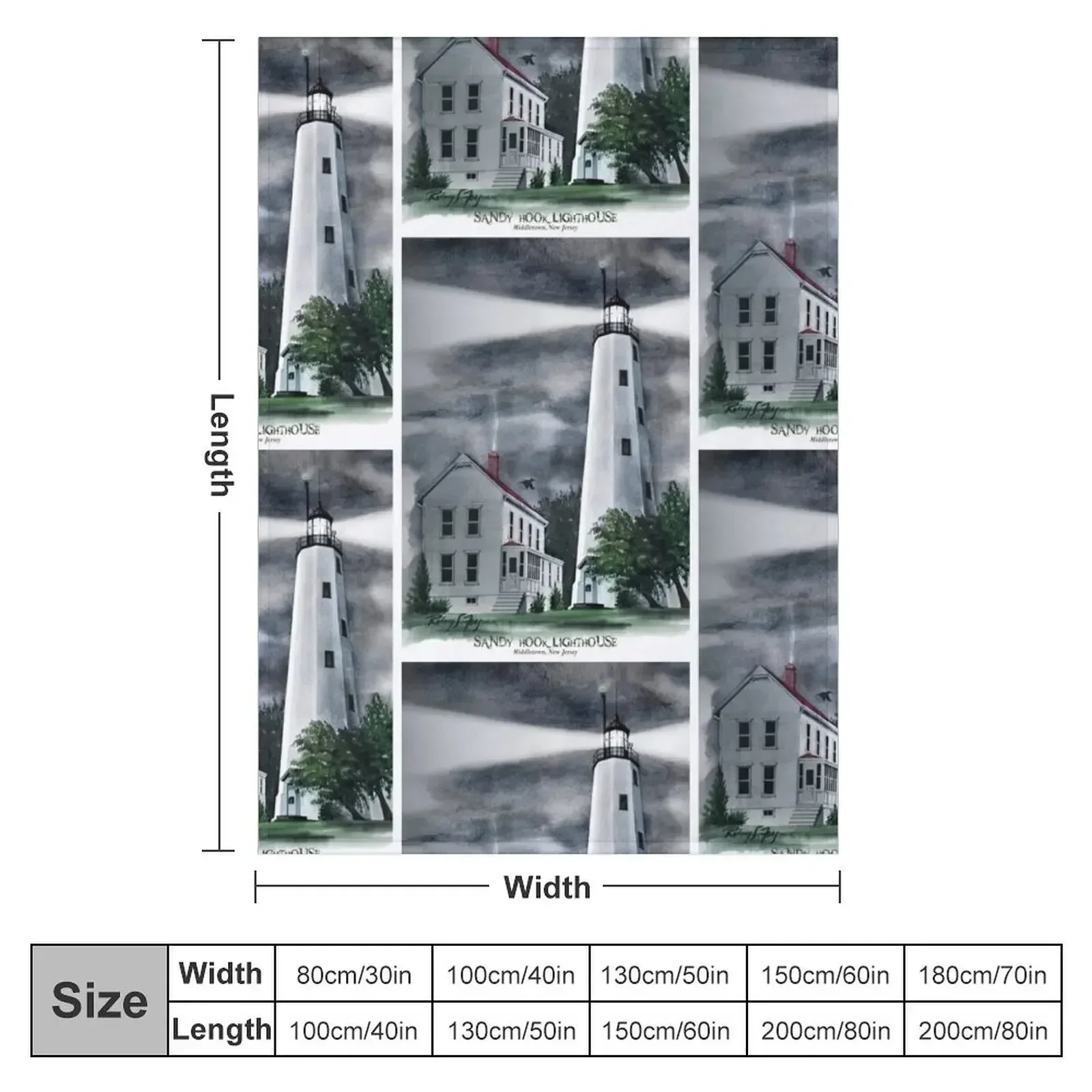 Sandy Hook Lighthouse Throw Blanket Luxury Throw Luxury Brand for babies Heavy Sofa Throw Soft Plush Plaid Blankets