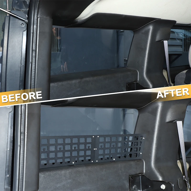 سبائك الألومنيوم ل هامر H2 03-07 الجذع الجانب نافذة تخزين سياج الجذع الخلفي نافذة تخزين سياج أداة تخزين الإطار قطع غيار السيارات #6