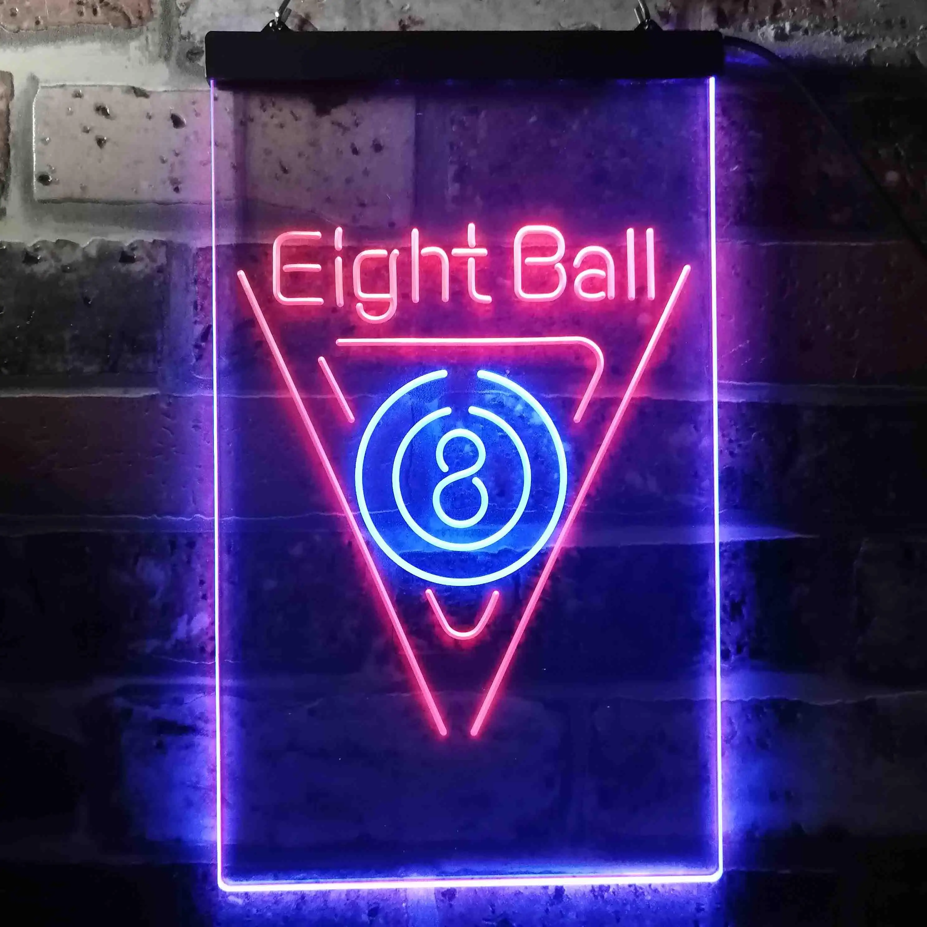 

Eight Ball Billiards Pool Snooker Room Dual Color Led Neon Sign st6-i3395