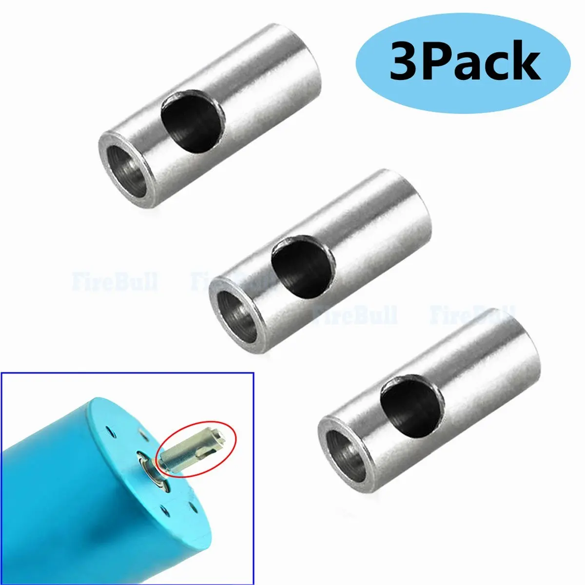 3pcs 3.175mm to 5mm Pinion Reducer Sleeve Adapter Shaft Motor Axle Change-Over for RC Motor 3650 550 540 Pinion Gears