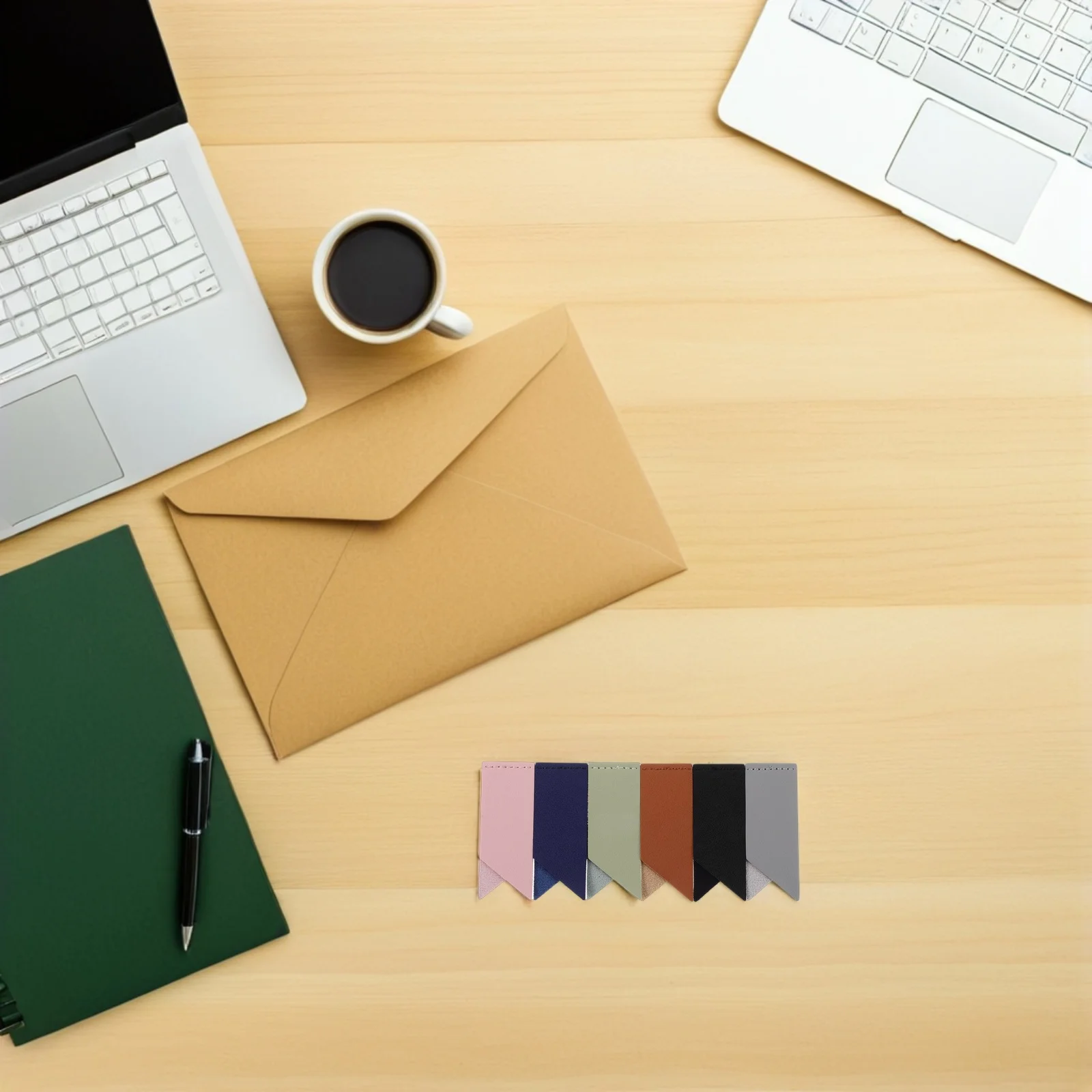 

12pcs Simple Bookmark Retro Pu Page Markers For Reading Vintage Book Lovers Accessories Bulk Set For Students Men Women