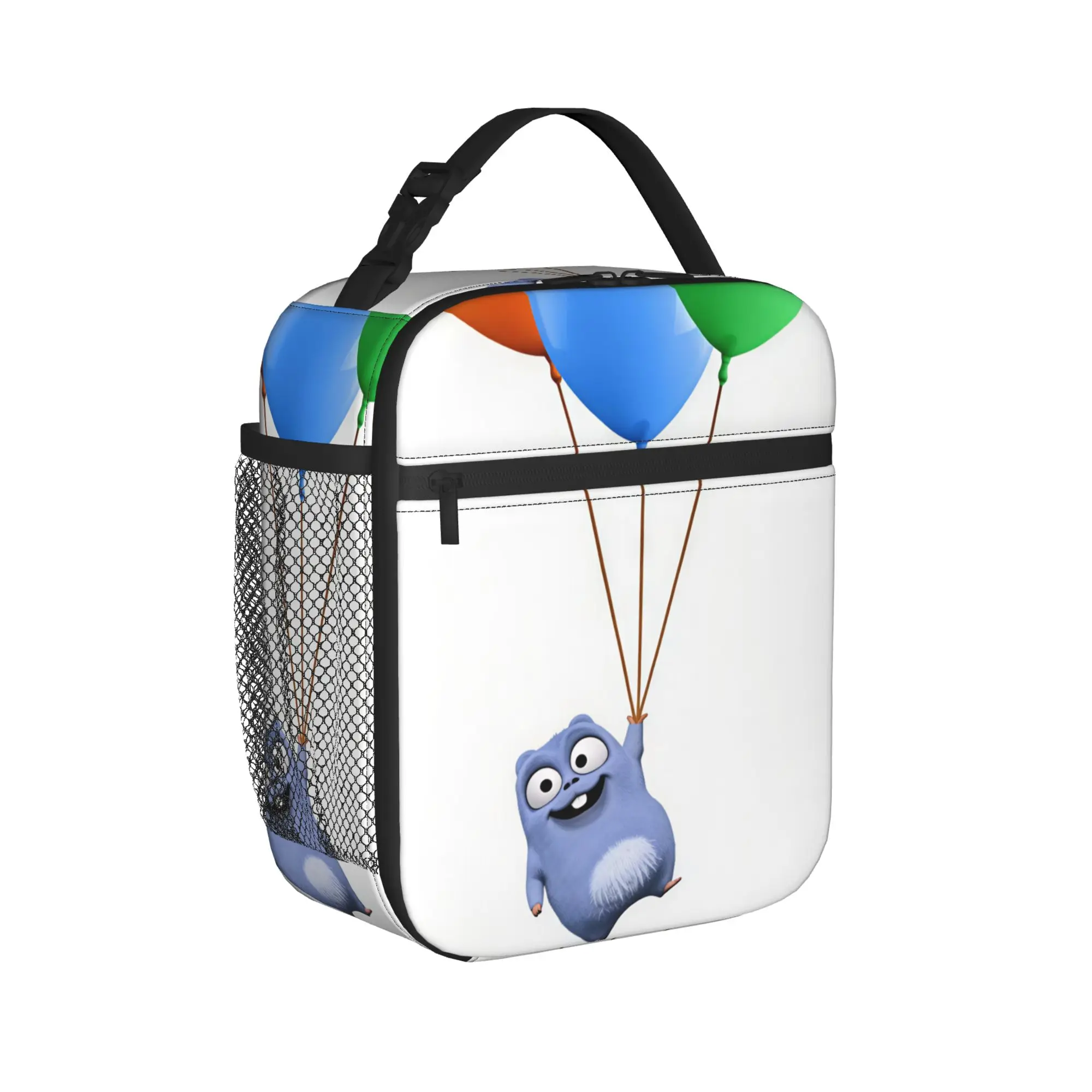Grizzly and Lemmings Lunch Bag  Retro Lunch Box For Men Office Portable Zipper Cooler Bag Oxford Graphic Design Tote Food Bags