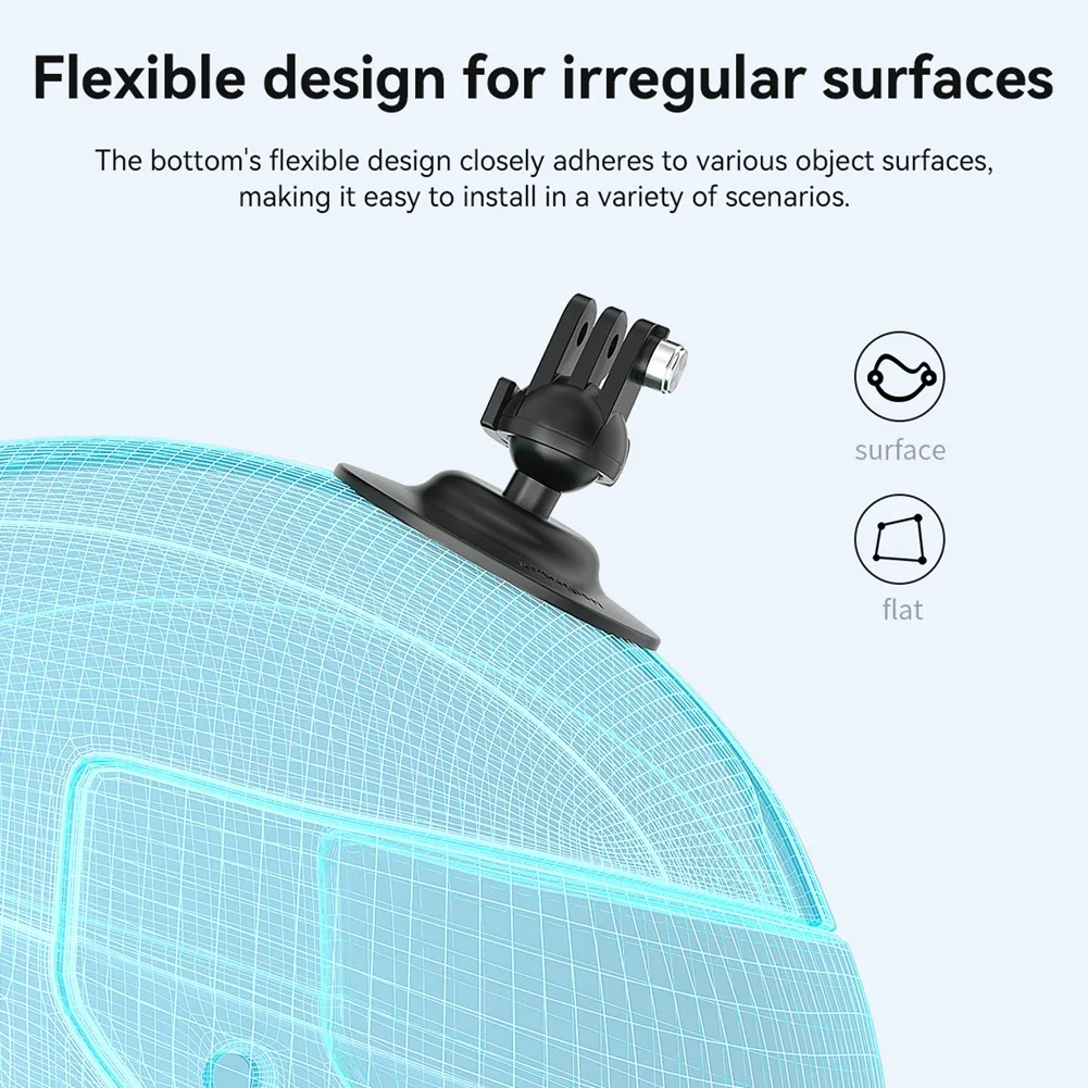 

T82C Hot Sale-AMAGISN Flexible Ball Head Universal Base Three-Clawed Version Connector For Sports Camera Accessories For DJI/Gop