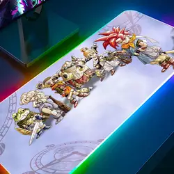 RPG GAME Chrono Trigger Mouse Pad RGB Pc Gamer Keyboard LED Glowing mause pad Mats Rubber Cute Cartoon Gaming Computer csgo lol