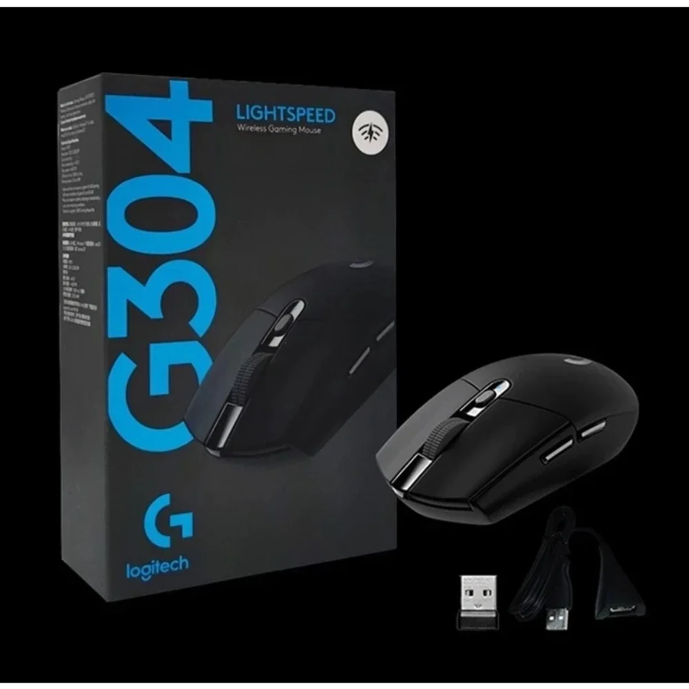 ماوس ألعاب لاسلكي أصلي من Logitech G304 Ligthspeed Hero 12K مستشعر 12000DPl متوافق مع جهاز الكمبيوتر الشخصي Mac