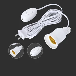 2M/4M uchwyt podstawy lampy przewód zasilający, kabel E27 US do zawieszenia lampa LED adaptery do kabli z przełącznikiem