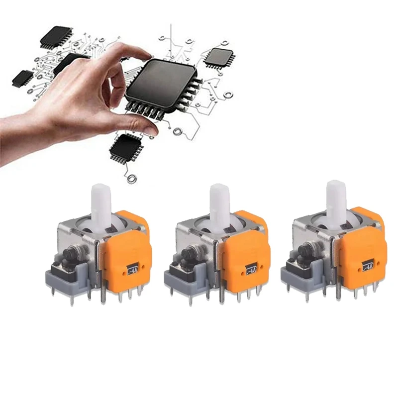 10PCS Hall จอยสติ๊กแม่เหล็กไฟฟ้าสําหรับ SWITCH Pro อะไหล่ซ่อมจอยสติ๊กโมดูลไม่มี Drifting Thumbsticks