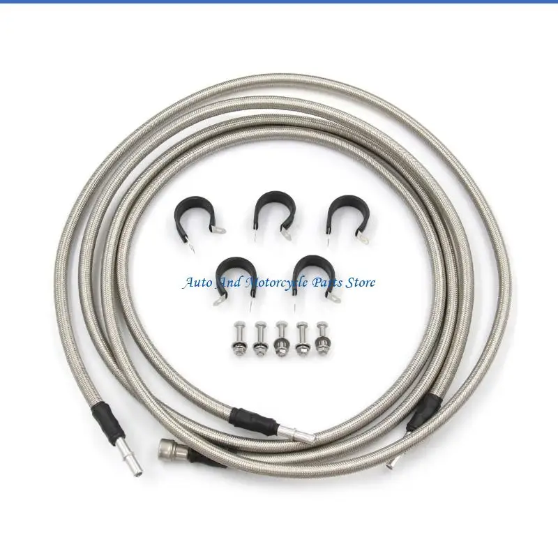 P9FD Prebuilt End Fitting Hose Set for 2004-2010 Full-Size Pickup Service, Pair Hose Assemblies with Mounting Hardware Included