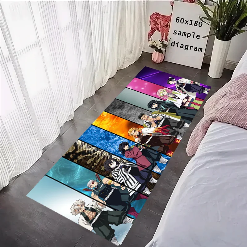 

Classic D-Demon S-Slayer Kamado Nezuko Theme Carpet,Living Room Bedroom Office Kid Room of Choice,Non-slip Machine Washable Mat