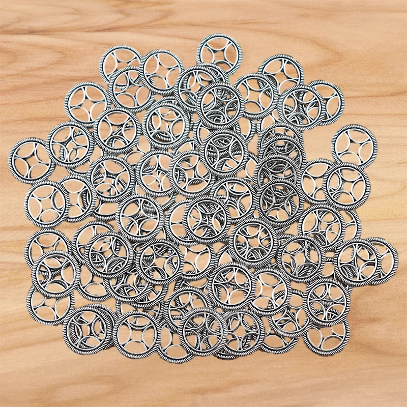 

100 Pieces Tibetan Silver Mechanical Gears Connectors Charms Pendants for DIY Jewellery Findings Making Accessories 22x19mm