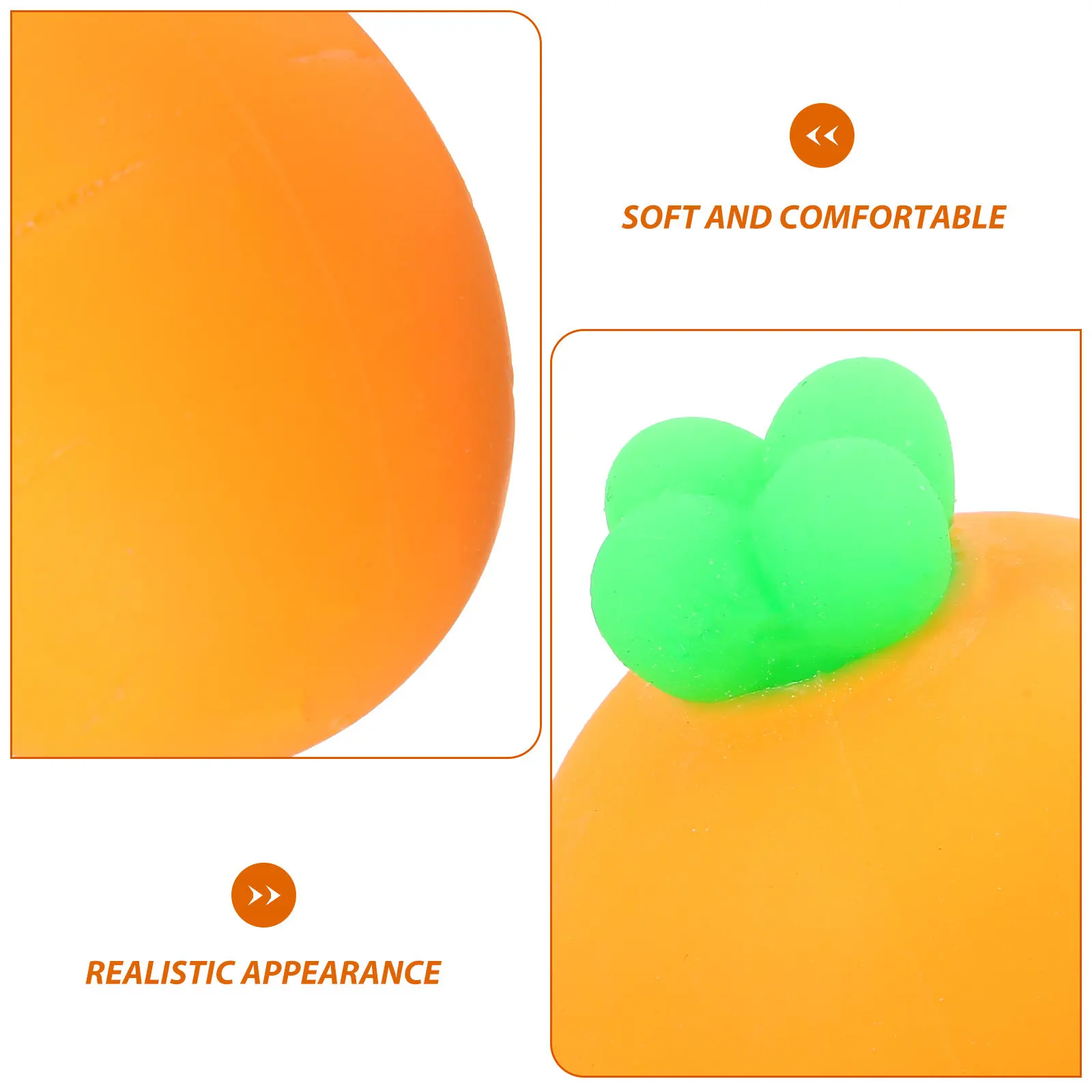 2Pcs Realistic Carrot Squeeze Stretchy Silicone Sensory Stress Reliever for Kids Birthday Party Favors Fun Small Stress Relief