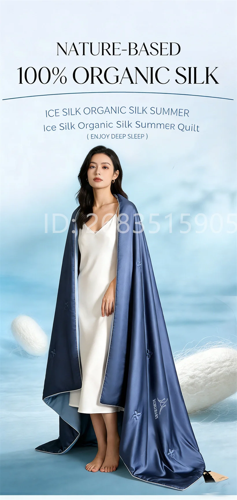 Grade A Mulberry Silk Blanket, 100% Pure Silk Filling and Shell Throw Blankets, Lightweight Soft Silk Comforter/Duvet/Quilt