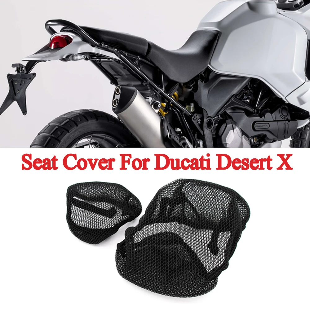 

For Ducati Desert X DesertX 2022 Motorcycle Insulated Seat Cover Desert X 2022 NEW 3D Honeycomb Mesh Protect Cushion Accessories