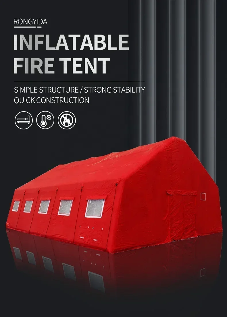 PVC/inflatable Emergence Rescue Fire Tent Air Isolation Rescue Tent Fire Wind UV Rain-resistant Tent Easy To Build  for Sale