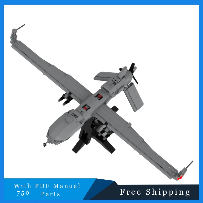 

750 шт. креативный серый крутой дрон, технический строительный блок, кирпичи, модель, обучающая игрушка «сделай сам», детские рождественские праздничные подарки