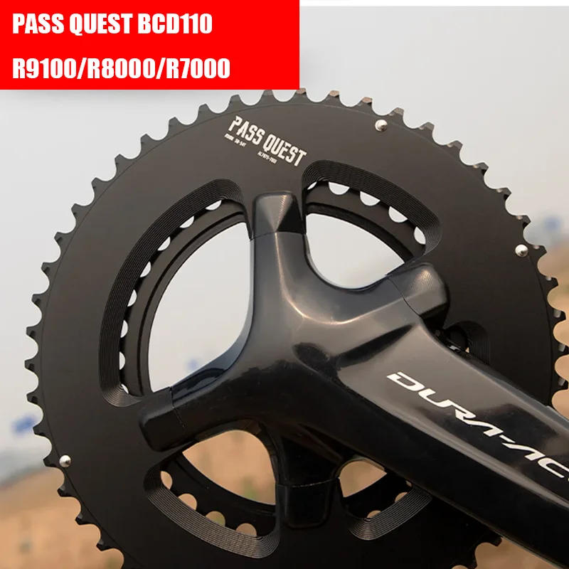 PASS QUEST BCD110 for DURA-ACE R9100/R8000/R7000 Crankset Road Bike Double Sprocket Four-Bolt