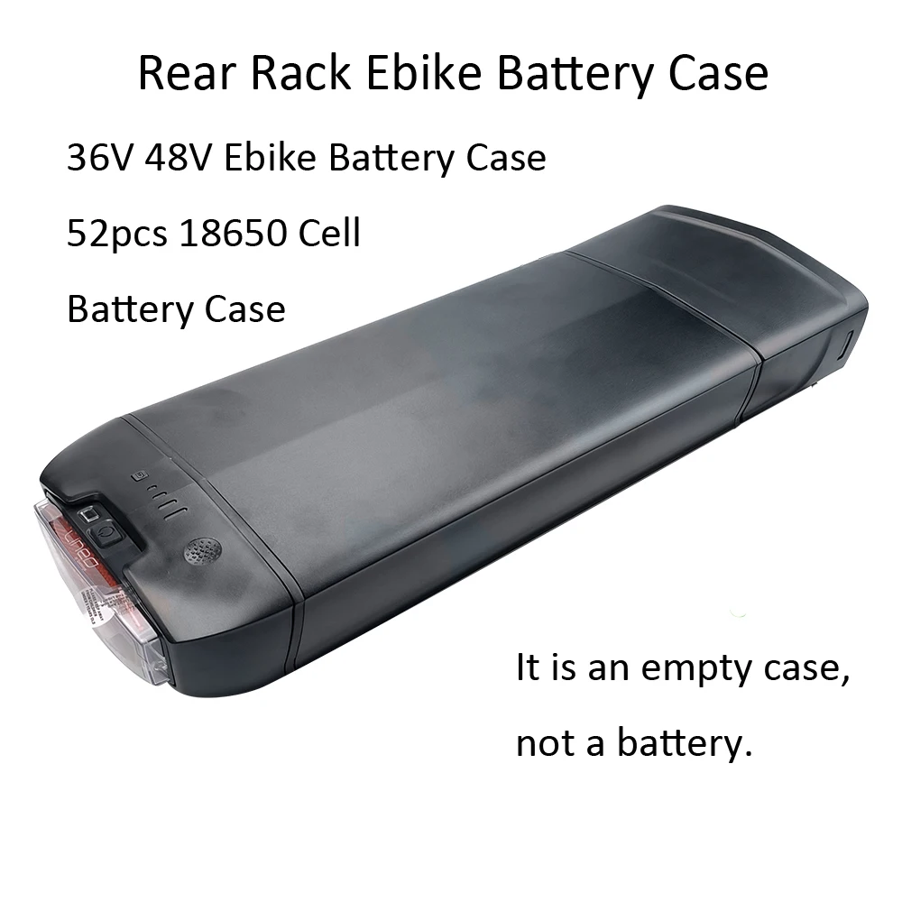 Reention Battery Box 36V 48V Evelo Ebike Battery Box Rear Rack Empty Battery Case 10S5P 13S4P