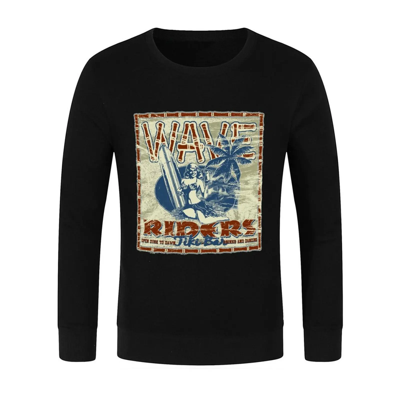 موجة راكبيون تيكي بار البلوز الخريف الرجال قميص العرق الملابس الجمالية الرجال قميص العرق مجموعة بلوزات الجرافيك